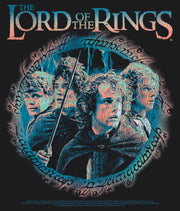 Men's The Lord of the Rings Fellowship of the Ring Distressed Character Ring  Adult T-Shirt