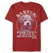 Men's Anchorman Baxter Bark Twice  Adult T-Shirt