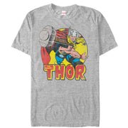 Men's Marvel Mighty Thor Hammer Throw  Adult T-Shirt