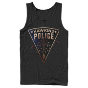 Men's Stranger Things Hawkins Police Rat Crest  Adult Tank Top