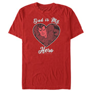 Men's Superman Valentine's Day Dad is My Hero  Adult T-Shirt