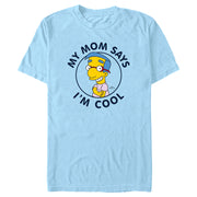 Men's The Simpsons Milhouse My Mom Says I'm Cool  Adult T-Shirt