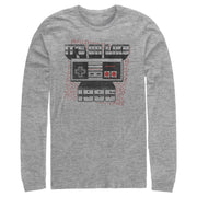 Men's Nintendo NES Controller on Like 1985  Adult Long Sleeve Shirt