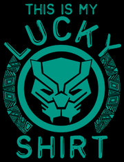 Men's Marvel St. Patrick's Day Black Panther Lucky Shirt  Adult T-Shirt