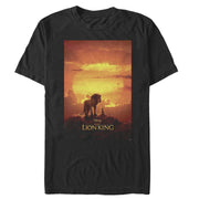 Men's Lion King Pride Rock Movie Poster  Adult T-Shirt