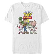 Men's Toy Story Character Logo Party  Adult T-Shirt