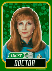 Men's Star Trek: The Next Generation St. Patrick's Day Lucky Doctor Beverly Crusher  Adult T-Shirt