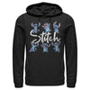 Men's Lilo & Stitch Distressed Poses  Adult Pull Over Hoodie