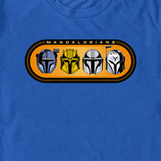 Men's Star Wars: The Mandalorian Helmets Badge  Adult T-Shirt