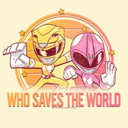 Men's Power Rangers Who Saves The World  Adult T-Shirt