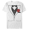 Men's Lost Gods Valentine's Day Tuxedo Flower Costume Tee  Adult T-Shirt