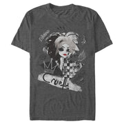 Men's Cruella Fashion Sketch  Adult T-Shirt