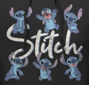 Men's Lilo & Stitch Distressed Poses  Adult Pull Over Hoodie