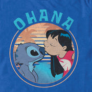 Men's Lilo & Stitch Ohana and a Kiss  Adult T-Shirt