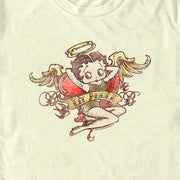 Men's Betty Boop Lil' Angel Tattoo  Adult T-Shirt