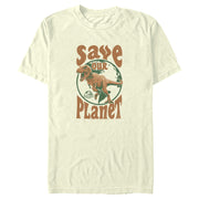 Men's Jurassic World T-Rex Save Our Planet  Adult T-Shirt