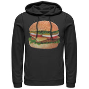 Men's Lost Gods Cheeseburger Love  Adult Pull Over Hoodie