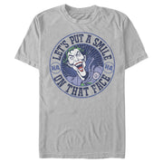 Men's Batman Joker Let's Put a Smile On That Face  Adult T-Shirt