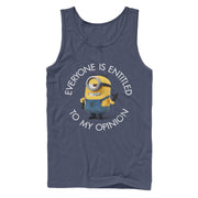 Men's Despicable Me Minion My Opinion  Adult Tank Top