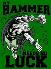 Men's Marvel St. Patrick's Day Thor My Hammer Needs No Luck  Adult T-Shirt