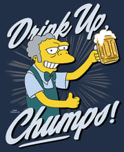 Men's The Simpsons Drink Up, Champs  Adult Long Sleeve Shirt