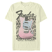 Men's Fender Musical Instruments Pink Guitar  Adult T-Shirt