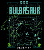 Men's Pokemon Bulbasaur Retro Grid  Adult T-Shirt