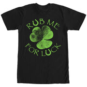 Men's Lost Gods Rub Me For Luck Clover  Adult T-Shirt