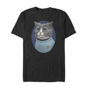 Men's Star Trek Doctor McCoy Cat Portrait  Adult T-Shirt