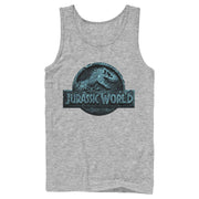 Men's Jurassic World Water Ripple Logo  Adult Tank Top