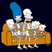 Men's The Simpsons Skeleton Family on Couch  Adult T-Shirt