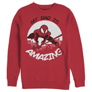 Men's Marvel My Dad is Amazing Cartoon Spider-Man  Adult Sweatshirt