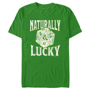 Men's Dungeons & Dragons St. Patrick's Day Naturally Lucky Dice  Adult T-Shirt