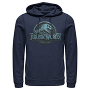 Men's Jurassic World Water Ripple Logo  Adult Pull Over Hoodie