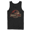 Men's Jurassic Park Earth Tone Logo  Adult Tank Top