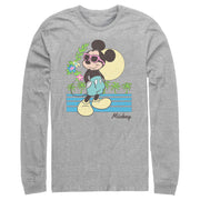 Men's Mickey & Friends Retro Tropical Vacation  Adult Long Sleeve Shirt