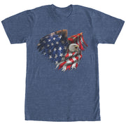 Men's Lost Gods Bald Eagle American Flag  Adult T-Shirt