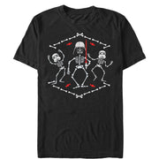 Men's Star Wars Halloween Vader Skeleton Dance  Adult T-Shirt