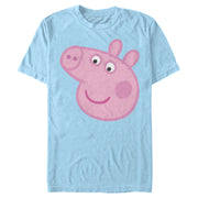 Men's Peppa Pig Large Face  Adult T-Shirt