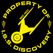 Men's Star Trek: Discovery Property of ISS Discovery  Adult T-Shirt