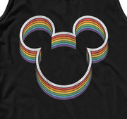 Men's Mickey & Friends Rainbow Logo  Adult Tank Top