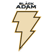 Men's Black Adam Yellow Lightning Bolt  Adult T-Shirt