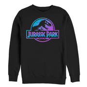 Men's Jurassic Park Ombre Fade Logo  Adult Sweatshirt