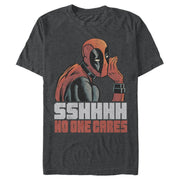 Men's Marvel Deadpool No One Cares  Adult T-Shirt