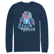 Men's Lilo & Stitch Stay Weird Nose Picker  Adult Long Sleeve Shirt