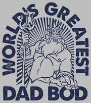 Men's The Little Mermaid The Little Mermaid King Triton World's Greatest Dad Bod  Adult T-Shirt