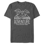 Men's Lost Gods Go On Adventure Line  Adult T-Shirt