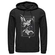 Men's Batman Hero vs Villain Playing Card  Adult Pull Over Hoodie