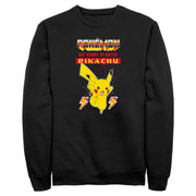 Men's Pokemon Get Ready to Battle Pikachu Retro  Adult Sweatshirt