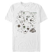 Men's Jurassic Park Isla Nublar Map  Adult T-Shirt